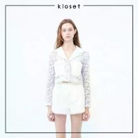 ราคา Kloset Design Floral Cut-Out Sailor Collar Shirt (SS25-T005-F) เสื้อเชิ้ตคอปกกะลาสี (1731288222669112524)