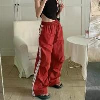 ราคา กางเกงคาร์โก้พร้อมเอวยางยืดและเชือกผูก, กางเกงขายาวผ้าร่ม, เสื้อผ้า (1731418994450400424)