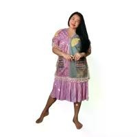 ราคา ชุด zero waste ชุดเดรสทำมือ ซึ่งเป็นชุดเดรสทูโทนเป็นทรงกะเหรี่ยงประยุกต์,เสื้อสตรี,เสื้อผ้าผู้หญิง,เดรส (1731824947857230154)