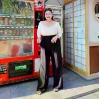 ราคา กางเกงเอวสูง เหมาะสำหรับสาวอวบ พลัสไซส์ (1731419015280297128)