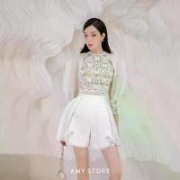 ราคา แบรนด์นิช เวียดนาม สูทสีขาว 2 ชิ้น ปักผีเสื้อ เสื้อแขนโคมไฟ กางเกงขาสั้น สีขาว A250 (1731335034044320573)