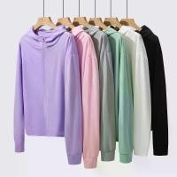 ราคา ผ้าคลุมกันแดด ผ้าคลุมผ้าเรียบเนียน ปกป้องผิวจากผ้า บาง ใส่สบาย เสื้อคลุมมีฮู้ด เหมาะสำหรับออกกำลังกายและเล่นกีฬา (1731419014016697512)