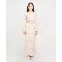 ราคา Kloset Design Rose Embroidery Crop Top with Detail (AW24-T022-C) เสื้อครอปท็อปทรงหลวม (1731416476228748492)