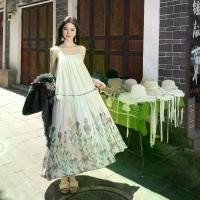 ราคา Women Clothing，เดรสลายดอกไม้ สไตล์วันหยุดย้อนยุคฝรั่งเศส สำหรับผู้หญิง ชุดฤดูร้อน เสื้อผ้าผู้หญิงผู้หญิง，เสื้อผ้า Lady Clothing Dress ผู้หญิง เสื้อผ้า (1731405268779763288)