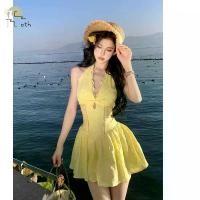 ราคา เดรส สไตล์ฝรั่งเศส เชือกแขวนคอ น่ารักและเซ็กซี่ สำหรับผู้หญิง คอลเลคชั่นฤดูร้อน 2025 มาใหม่ คอวี ดีไซน์กลวงออก เดรสสั้น เอว-รัดรูป เอฟเฟกต์กระชับสัดส่วน เดรสเรียบหรู (1731422538041690111)