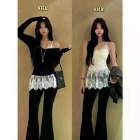 ราคา เสื้อชั้นในลูกไม้ สีขาว คอวี สวย สำหรับผู้หญิง ชายเสื้อด้านใน น่าระทึกใจ ผ้าม่านเย็บ ตาข่าย แขนกุด (1731902441991146129)