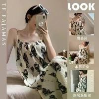 ราคา ชุดนอนสายรัดภาพวาดหมึก, วัสดุ Zou คุณภาพสูง, สำหรับผู้หญิง, ชุดนอนในฤดูร้อน, Ins หวานและบาง, ชุดนอน, ชุดเลานจ์, มาใหม่ในปี 2025 (1731293633304954508)