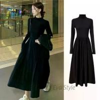ราคา เดรสยาว สไตล์ Eva พร้อมส่ง สีดำ ทรงสลิมฟิต ย้อนยุค ครึ่งคอเต่า แขนยาว สไตล์เกาหลี สำหรับผู้หญิง [Achuang] [COD] มาใหม่ กระโปรง Women Dress Clothing เสื้อผ้า Lady (1731002030998587951)