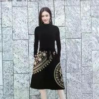 ราคา เสื้อสเวตเตอร์ทรงสลิมฟิต แฟชั่นพรีเมี่ยม เอวสูง งานปัก เรียบหรู เดรสทรงเอ สีดำ 2023 (1729600087541254703)