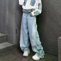 ราคา กางเกงยีนส์คาร์โก้ แบรนด์ M สีฟ้าอินเทรนด์ สไตล์ยุโรป ดีไซน์หลายกระเป๋าสำหรับผู้หญิง สไตล์วินเทจไฮสตรีท กางเกงลำลองกระชับสัดส่วน เหมาะสำหรับฤดูใบไม้ผลิ (1731217095952139275)