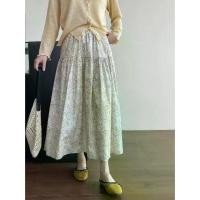 ราคา กระโปรงทรงเอ ลายดอกไม้ ผ้าฝ้าย อ่อนโยน สไตล์เกาหลี สำหรับผู้หญิง เอวยางยืด ต้นหลิว [รักแรก] YL720 (1731429416880669761)