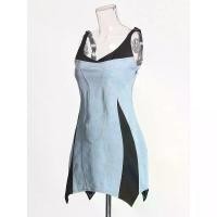 ราคา กระโปรงยีนส์ สไตล์สตรีทฮิปสเตอร์ สีตัดกัน 2024 มาใหม่ Cyndi Wang เดรสสายสปาเก็ตตี้ชายเสื้อไม่สม่ำเสมอ (1730423177605450480)