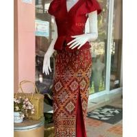 ราคา Set 2 ชิ้น (เสื้อ+ผ้าถุงสำเร็จทรงทวิส) (1729918540755733499)