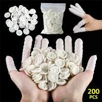 ราคา เตียงนิ้วยางลาเท็กซ์แบบใช้แล้วทิ้ง, ถุงมือป้องกันปลายนิ้ว, ฝาครอบนิ้ว, อุปกรณ์ป้องกันมือฝึกเล็บ, 200 ชิ้น / ถุง (1731041378634533853)