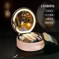 ราคา กระเป๋าเครื่องสำอาง ทรงกลม มาใหม่ มัลติฟังก์ชั่น พร้อมกระจกและกล่องเก็บไฟ LED แบบพกพา เหมาะสำหรับการเดินทาง (1730045939734907036)