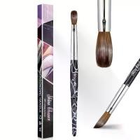 ราคา แปรงทาเล็บทรงวงรีผมโคโลนิคล้วนๆ 100% เหมาะสำหรับการใช้งานแอคเซเลปมืออาชีพ อุปกรณ์ทำเล็บ ต่อเล็บ ปากกาวาดเล็บลายทาง เหมาะสำหรับร้านเสริมสวยที่บ้าน DIY (1731224477195798488)