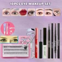 ราคา ชุดต่อขนตา 10 ชิ้น ความงาม ขนตาปลอมกรงเล็บไก่ ลามิลา ลิปกลอส SUAKE ตา สีดำ SVMY ปากกาอายไลเนอร์ SVMY คิ้ว Lameila ดินสอเขียนคิ้ว พร้อมคลิปหนีบขนตา รวมของขวัญ (1729976867276097623)