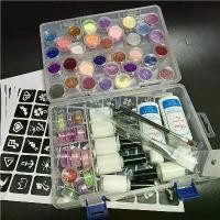 ราคา รอยสักชั่วคราว, ผงกลิตเตอร์ 45 สี, กาว 6 ตัว, แปรง 2 ตัว, ลายฉลุ 5 อัน, น้ำทำความสะอาด 2 อัน, สำหรับร่างกาย, เด็กและใบหน้าเล็บ DIY ทําเล็บ (1730208896651659954)