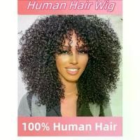 ราคา วิกผมจริงบราซิลหยิก 12 นิ้ว มีหน้าม้า ความหนาแน่น 200% ไม่มีกาว สไตล์แอฟริกันบ๊อบ สำหรับผู้หญิง ดูเป็นธรรมชาติ สีดำ 1B พร้อมหมวกตาข่ายกุหลาบ วิกผมสั้นสามารถใส่ได้ (1731332946876991325)