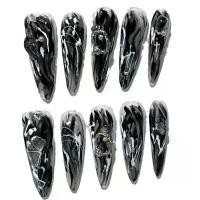 ราคา สติ๊กเกอร์ติดเล็บ แฮนด์เมด หมอกควันเข้ม ปลายยาว ดอกไม้นานาพันธุ์ ถอดออกได้ แฟชั่นโคลอ็อก ไน ทําเล็บ (1730914162431462364)