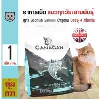ราคา hofjlbSHOP42 ใช้งานได้ Canagan Cat Scottish Salmon 4 Kg. อาหารแมว สูตรเนื้อปลาแซลมอน บำรุงขน สำหรับแมวทุกวัย (4 กิโลกรัม/ถุง) (1731750117388487448)