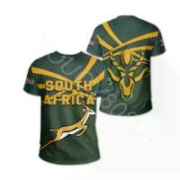 ราคา เสื้อยืดกีฬา ดีไซน์ Springbok Retro พิมพ์ลายสัตว์และเขตแดน แอฟริกาใต้ สไตล์ 3 มิติ (1730605876302351110)