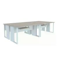 ราคา INDEX LIVING MALL โต๊ะคอมพิวเตอร์ 4 ที่นั่ง รุ่นเวคตร้า 300 ซม. - สีขาว / สีเมเปิ้ล (1729583564075534392)