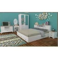 ราคา ชุดห้องนอน 5 ฟุต สีขาว 3 ชิ้น (1729708548427582181)