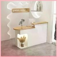 ราคา dtruecidtrue36 แบบพกพา เคาน์เตอร์ไม้ เคาน์เตอร์เก็บเงิน เคาน์เตอร์ เคาน์เตอร์เอนกประสงค์ แผนกต้อนรับ บริษัท เคาน์เตอร์ร้านขายเสื้อผ้า (1730746876666546326)