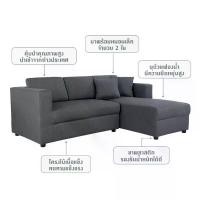 ราคา WINNER โซฟาผ้า L-SHAPE / L รุ่นจิม สีเทาเข้ม (1730290172793358404)