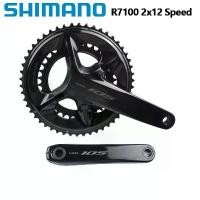 ราคา แผ่นฟัน Shimano 105 R7000 สำหรับจักรยานเสือหมอบ ความเร็ว 2*11 ดิสก์ฝักขนาดใหญ่ แผ่นคู่ สีดำ (1731721519635073332)