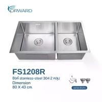 ราคา ซิงค์ล้างจาน อ่างล้างจาน ซิงค์สแตนเลส อ่างล้างจานสแตนเลส 2หลุม Kitchen sink ,stainless steel sink รุ่น FS1208R (1729573164237490893)