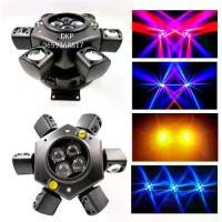 ราคา ไฟดิสโก้ B-EYE 6 Led 4 ดวง 6 แขน หมุนได้ พร้อมเลเซอร์ R/G RGBW 4 IN 1 สำหรับ KTVไฟดิสโก้เทค (1732197603731147283)