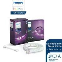 ราคา [แพ็คพิเศษ] Philips Hue LightStrip Plus with Bluetooth Starter Kit 2M + สายต่อextension 1M 1ชิ้น (1730924650710403414)