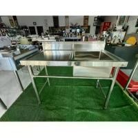 ราคา ซิ้งค์ล้างจานสแตนเลส อ่างล้างจานสแตนเลส 1 หลุมขวา พร้อมที่คว่ำจานด้านซ้าย แข็งแรง ทนทาน ขนาด 120*60*80 (1730321969539811796)