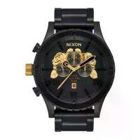 ราคา Nixon Tupac 51-30 NXA1376010-00 นาฬิกาข้อมือผู้ชาย Chronograph สายสแตนเลส Black/Gold หน้าปัด 51 มม. (1729773177685248787)