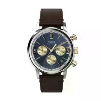 ราคา Timex TW2W60400 Marlin® Chronograph Tachymeter 40mm Leather Strap Watch (1732044346572770067)