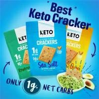ราคา จัดส่งทันที. Mixed pack ketocrackers, sea salt, onion cheddar cheese Garlic Rosemary img Keto Crackers low carb crackers no sugar added glut (1732072408470424008)