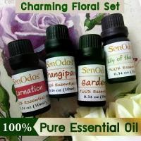 ราคา ชุดของขวัญ ปีใหม่ New Year Gift set น้ำมันหอมระเหย แท้ ชุด Charming Floral Essential Oil หอมดอกไม้ทรงเสน่ห์ (10ml.x4 กลิ่น) น้ำมันหอมอโรม่า น้ำมันนวดตัว น้ำมันนวดสปา (1729721569730529889)