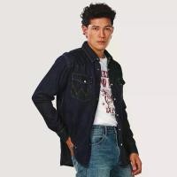 ราคา WRANGLER เสื้อเชิ้ตแขนยาวผู้ชาย คอลเลคชั่น Everyday with Wrangler รุ่น WR S125MSHLN18 สียีนส์เข้ม (1731759249391979012)