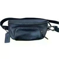 ราคา (Second-hand) Coach-Beck Belt Bag In Pebble Leather-CJ793-Black (1731491461937859582)
