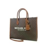 ราคา Michael Kors Mirella กระเป๋าโท้ท ขนาดเล็ก วินเทจ พิมพ์ลายหนังสีขาวและสีน้ำตาล สไตล์หมายเลข 299 NS (1731928741247420634)