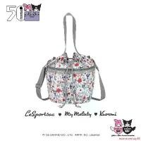 ราคา extensiveshop50 ใช้งานได้ Lesportsac x Kuromi Drawstring Bucket Bag กระเป๋ารูดสะพายข้างพาดลำตัว Style 3870 (1732130917430823322)