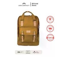 ราคา DOUGHNUT รุ่น Macaroon Large Reborn Series Camelกระเป๋าเป้ สารพัดช่องจัดเก็บ สายสะพายบุนวม อะไหล่หนังแท้ ทนทาน ของแท้ (1730522755390212457)