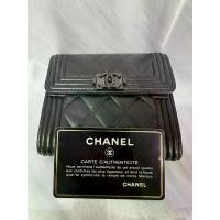 ราคา (Second-hand) CHANEL BOY LEATHER WALLET BLACK // การ์ด ถุง (1731087327066098686)