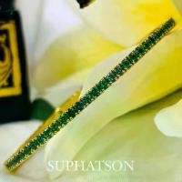 ราคา Natural Green Garnet Bracelet/โกเมนธรรมชาติ/သဘာဝဂါးနက်စိမ်းလက်ကောက် (1731040138705340824)