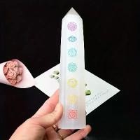 ราคา [ร้าน CoachWanchai] 1 pc, Natural Selenite Point Obelisk Quartz Wand Tower Ornament - Seven Chakra Healing Stones for Home Decor, Crystal Aromatherapy, and Bedroom Desk Decor (1730048763234192190)
