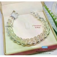 ราคา สร้อยข้อมือเงินแท้92.5% ลายเลสแบน ฝังเพชร cz เลี่ยมสีทอง งานจริงสวยมากค่ะ หน้ากว้าง 12mm. หนัก 4.4-5.3 บาทตัน(เนื้อเงินแท้-งานไทย) (1729612862433299001)