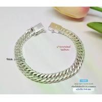 ราคา สร้อยข้อมือเงินแท้92.5% ลายเลสแบน หน้ากว้าง 9 mm. หนัก 2 บาทตัน(เรือนเงินแท้) (1729983795289492025)