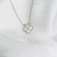 ราคา สร้อยคอพร้อมจี้ฝังเพชรโมอีส 1.2 ct เงินแท้ 925 ชุบทองคำขาว ขายดีประจำเดือนนี้ (1731212073573189309)